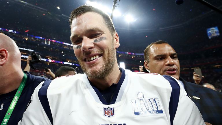 Tom Brady after winning the Super Bowl against the Los Angeles Rams in 2019