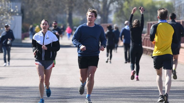 London&#39;s Battersea Park was still busy on Monday