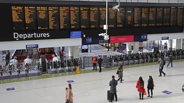 Demand for rail services has fallen by up to 69% on some routes