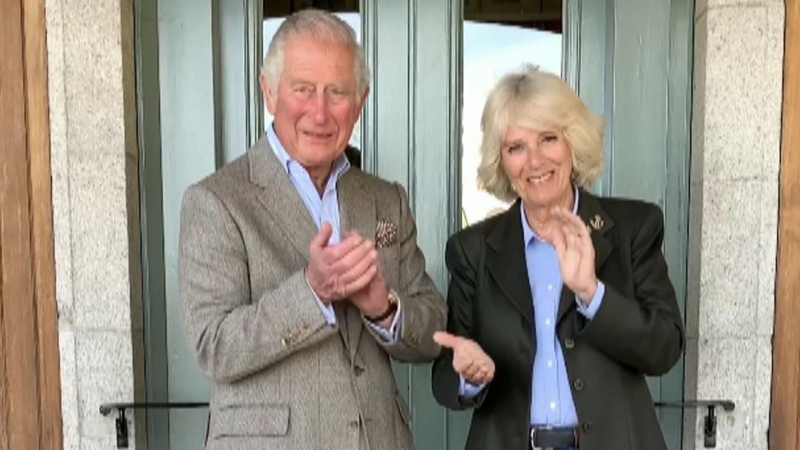 Coronavirus Camilla and Charles clap for our carers UK News Sky News