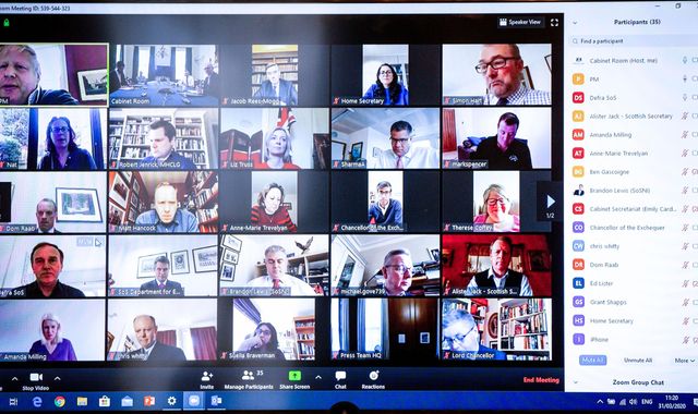 Coronavirus: Boris Johnson cabinet using Zoom video for meetings despite MOD ban - in move labelled 'astounding'
