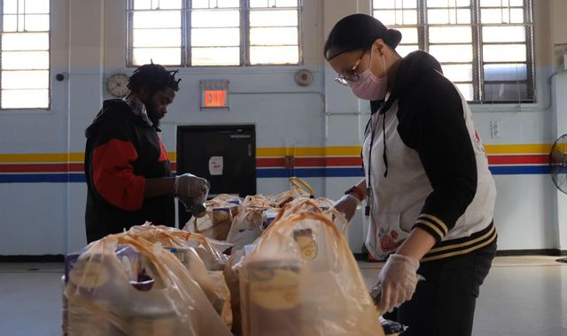 Coronavirus: Food banks set up around New York after millions register as unemployed
