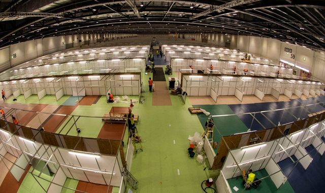 Coronavirus: How London's NHS Nightingale Hospital was built in a fortnight