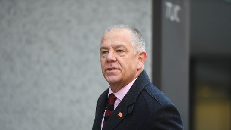 GMB General Secretary Tim Roache arrives at the union's headquarters in London ahead of a meeting to discuss their Labour leadership recommendation.