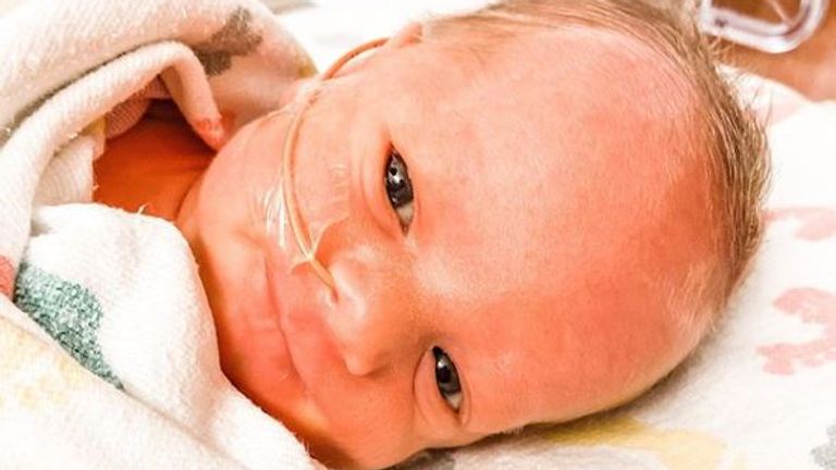 Baby Ava tested negative for coronavirus. Pic:angela_primo