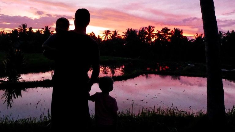 The family is staying in Ubud, Bali. Pic: twintastic_nomads/Instagram