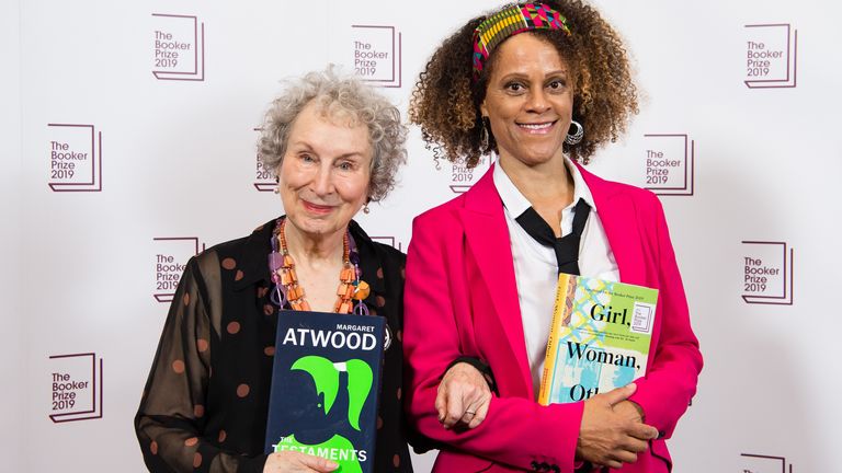 Booker Prize winners Margaret Attwood and Bernadine Evaristo