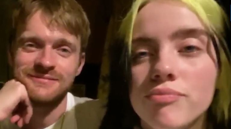 Billie and Finneas show the NHS they care