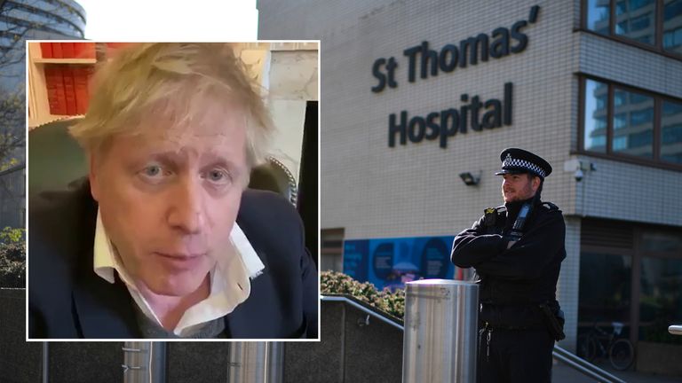 Boris Johnson was first admitted to St Thomas&#39; Hospital on Sunday night