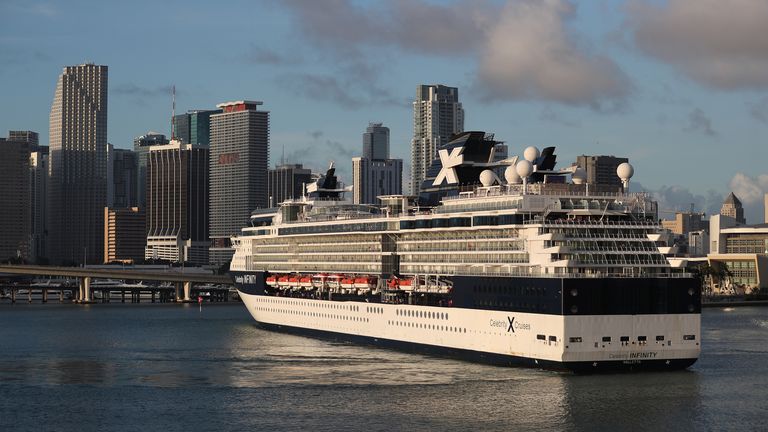 Celebrity Infinity has around 900 crew members on board.