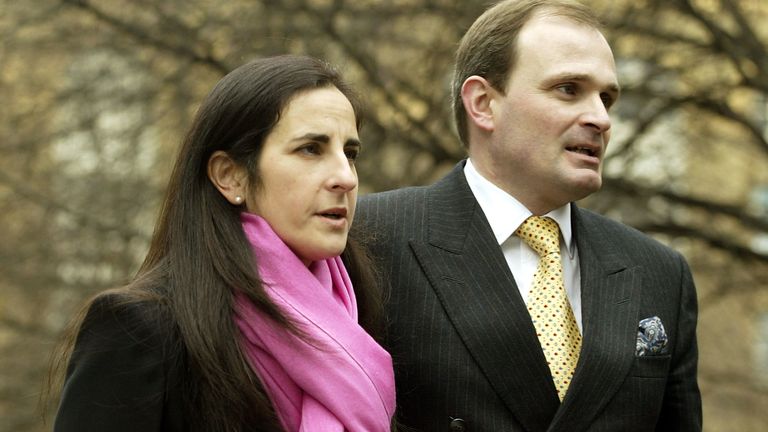 Charles Ingram (R) and his wife Diana arrive at Southwark Crown Court March 3, 2003 in London, United Kingdom. Ingram has been charged with deception and conspiracy after he and his wife Diana, and a business lecturer, Tecwen Whittock allegedly cheated to win the jackpot on the television quiz show &#39;Who Wants to be a Millionaire?&#39; 