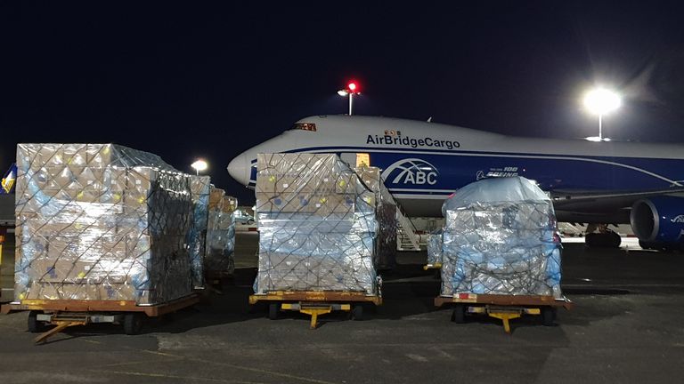Coronavirus: Logistics company flies in tonnes of PPE as imports ...