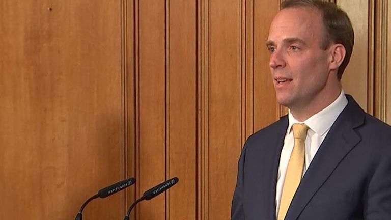 Foreign secretary, Dominic Raab says he is confident the PM will pull through as &#39;he&#39;s a fighter&#39;