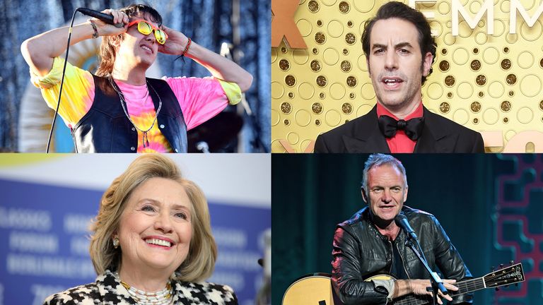 The Strokes, Sacha Baron Cohen, Sting and Hilary Clinton