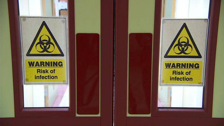 The rheumatology day unit has been transformed into an admissions ward for those with suspected cases of the virus