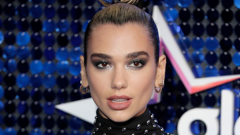  Dua Lipa attends The Global Awards 2020 at Eventim Apollo, Hammersmith on March 05, 2020 in London, England.