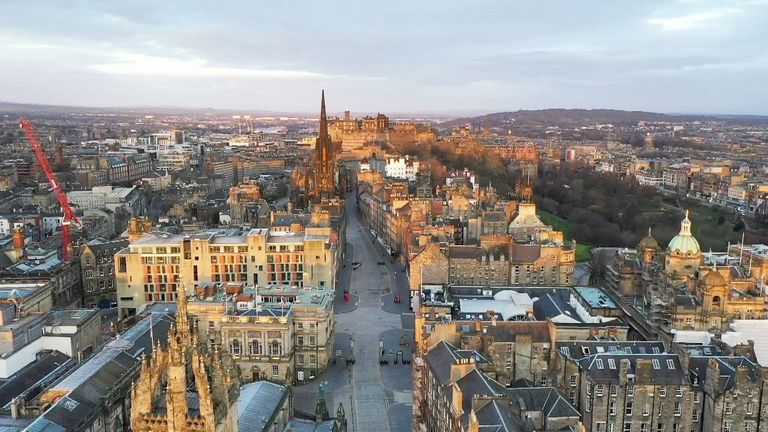 edinburgh scotland aerial view