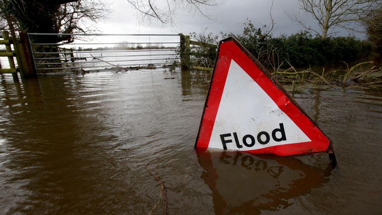 Eight flood alerts are in place across southern England