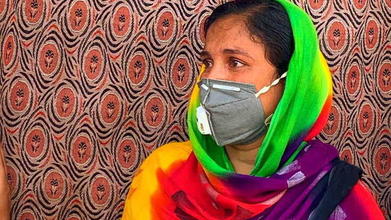 Tanuja, a cleaner, said the disease has &#39;crushed us&#39; as she has no food