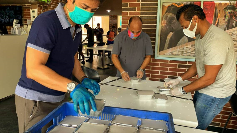 Vishal Anand, a restaurant owner, has started a kitchen preparing thousands of hot meals.