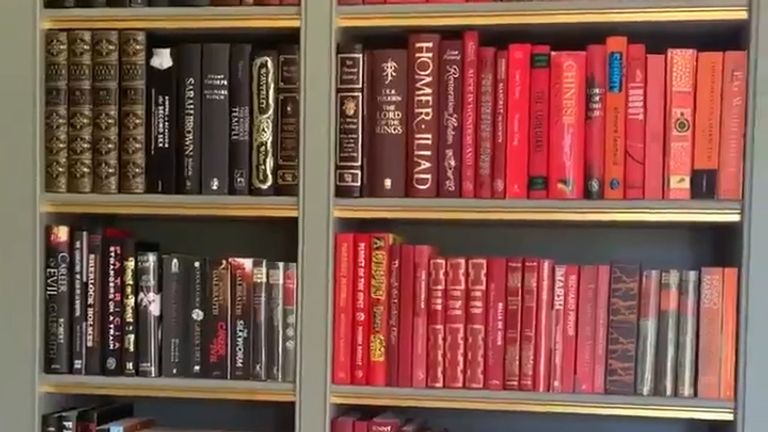 Coronavirus Jk Rowling Shares Glimpse Into Her Huge Home Library Uk News Sky News