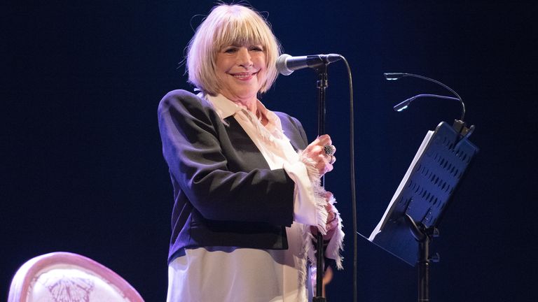 Marianne Faithfull performs at Le Trianon on October 7, 2015 in Paris, France