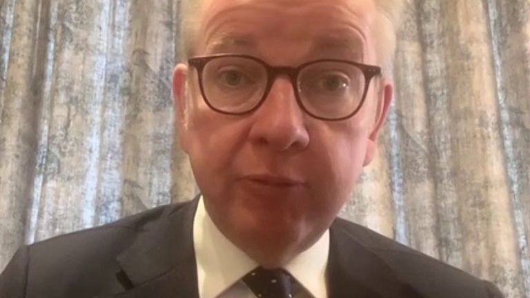 Michael Gove wishes Boris Johnson well as he battles coronavirus