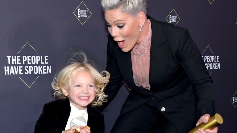 Pink and Jameson at an awards show in November