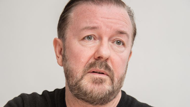 Ricky Gervais at After Life press conference in London