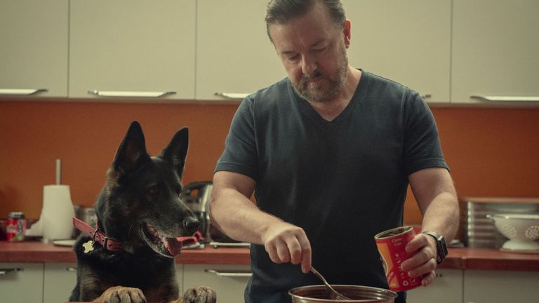 Ricky Gervais in After Life. Pic: Natalie Seery/Netflix