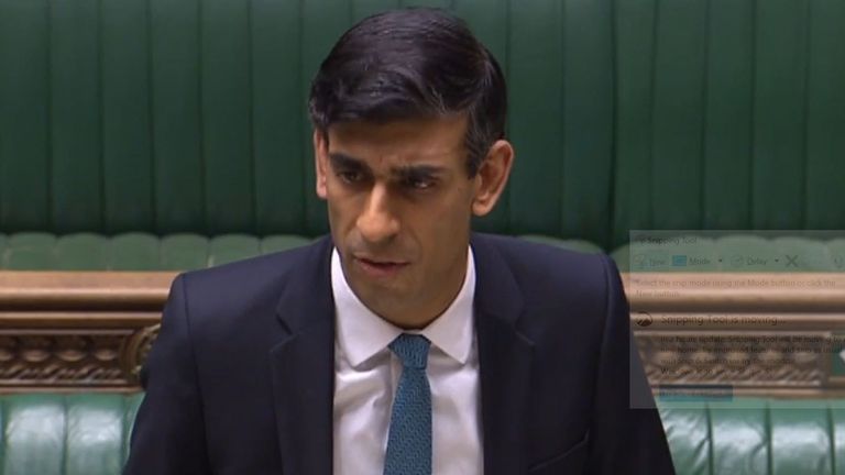 Chancellor Rishi Sunak is giving MPs an update on the UK economy