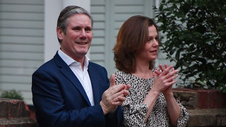 Labour leader Sir Keir Starmer applauded care workers on Thursday night