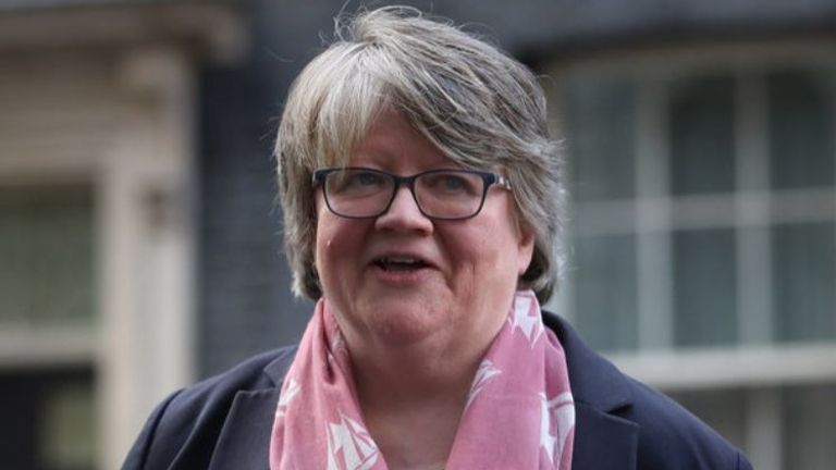 Work and Pensions Secretary Therese Coffey leaving Downing Street, London, as Prime Minister Boris Johnson reshuffles his Cabinet.