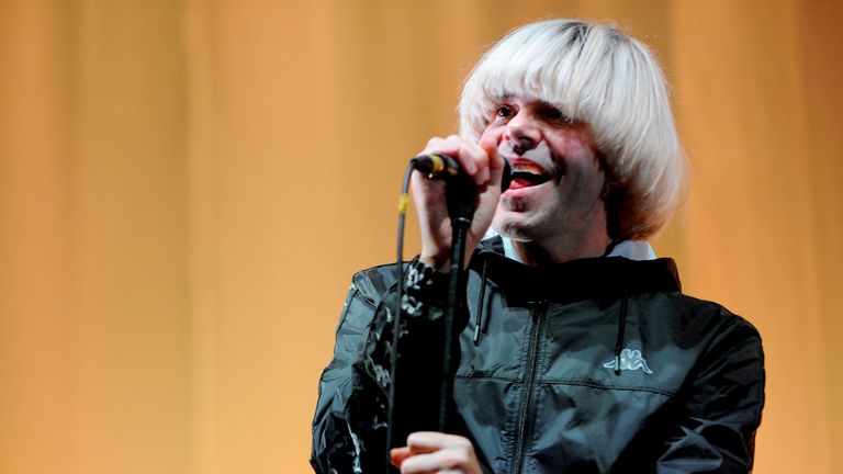 Tim Burgess performing with The Charlatans in 2018