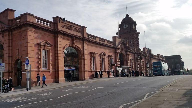 The attacks took place at Nottingham police station. Pic: Google Maps