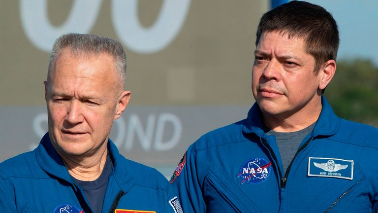 NASA Astronauts Doug Hurley (L) and Bob Behnken will be sent on the mission on 27 May