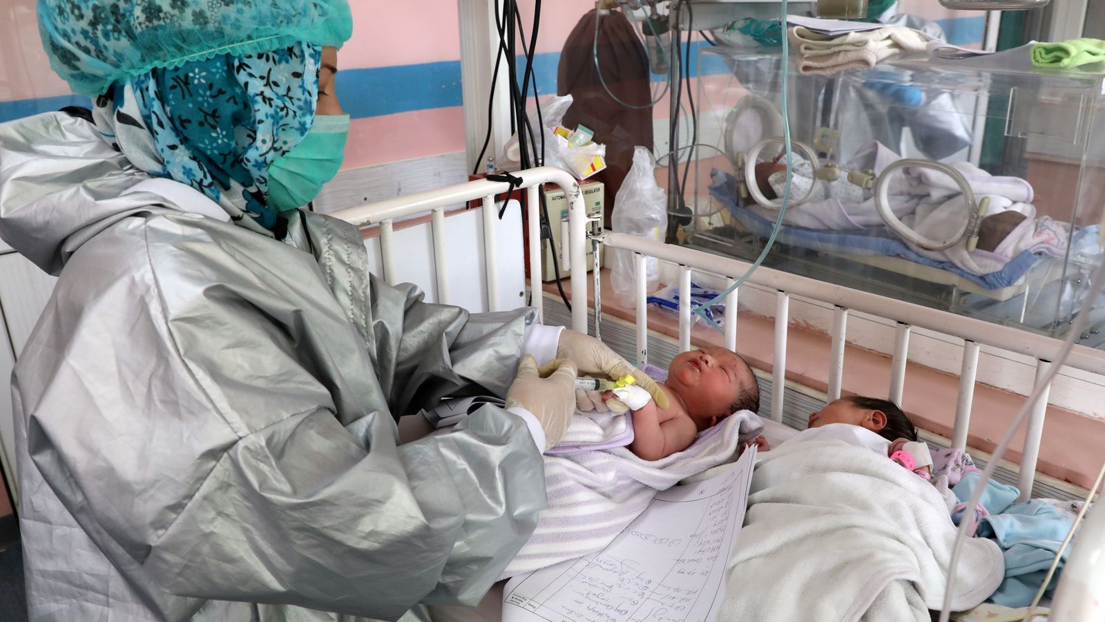 Babies orphaned by hospital terror attack pictured on ward as Taliban ...