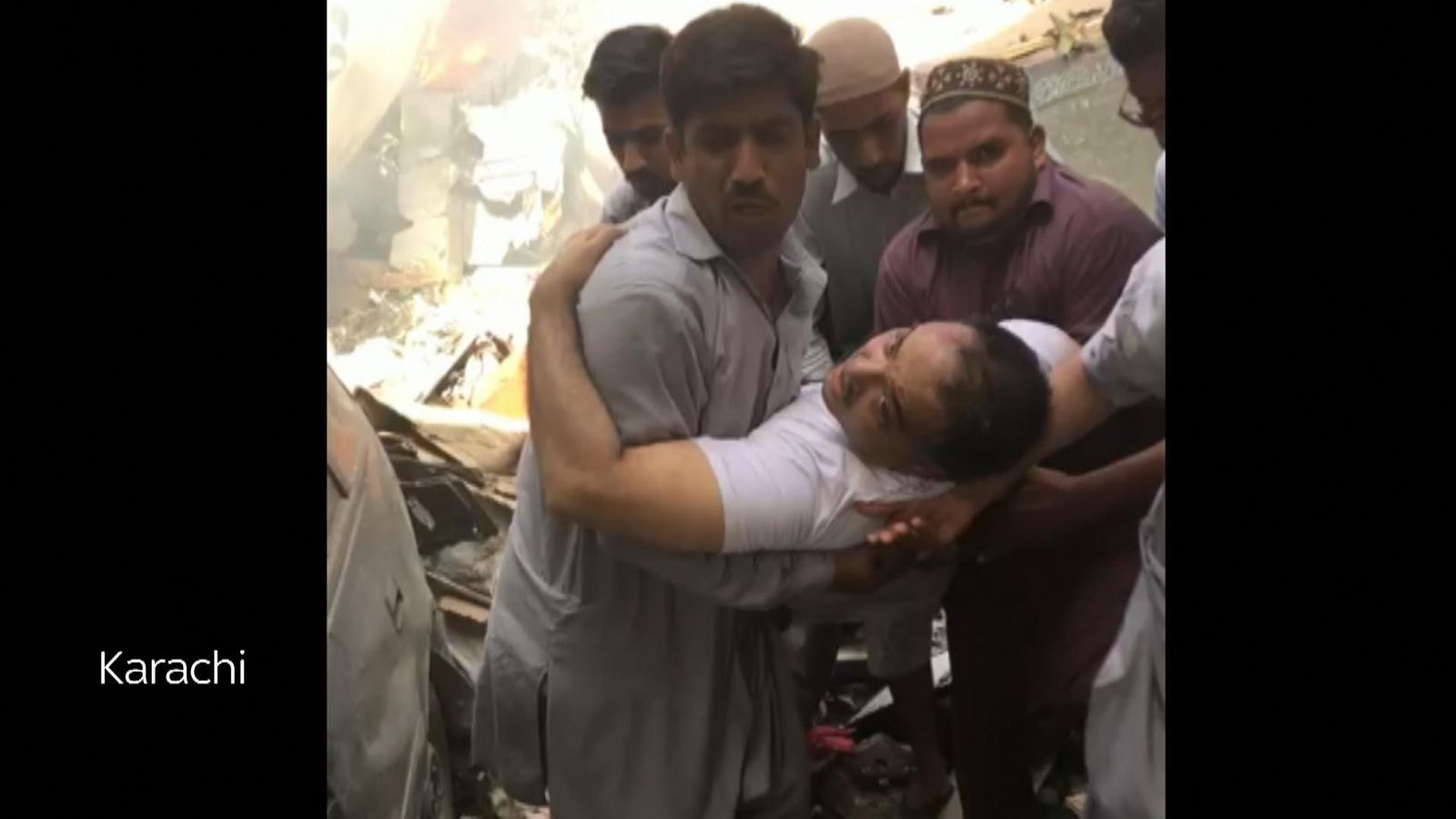 plane-crash-survivor-pulled-from-wreckage-world-news-sky-news