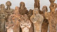 The fake figurines were fired in a modern kiln instead of under the sun