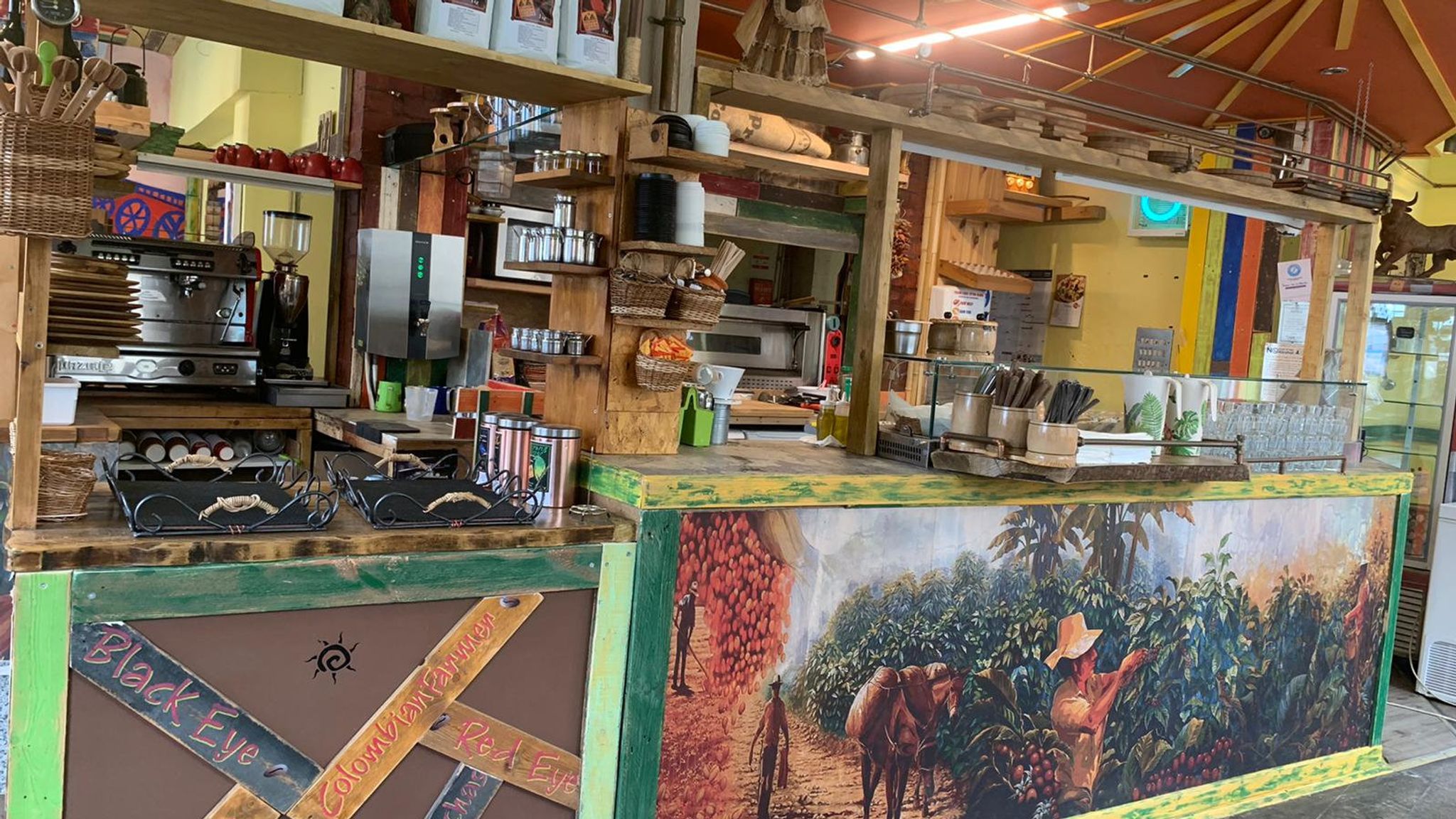 Coronavirus Worcester cafe preparing to reopen by using shower curtain