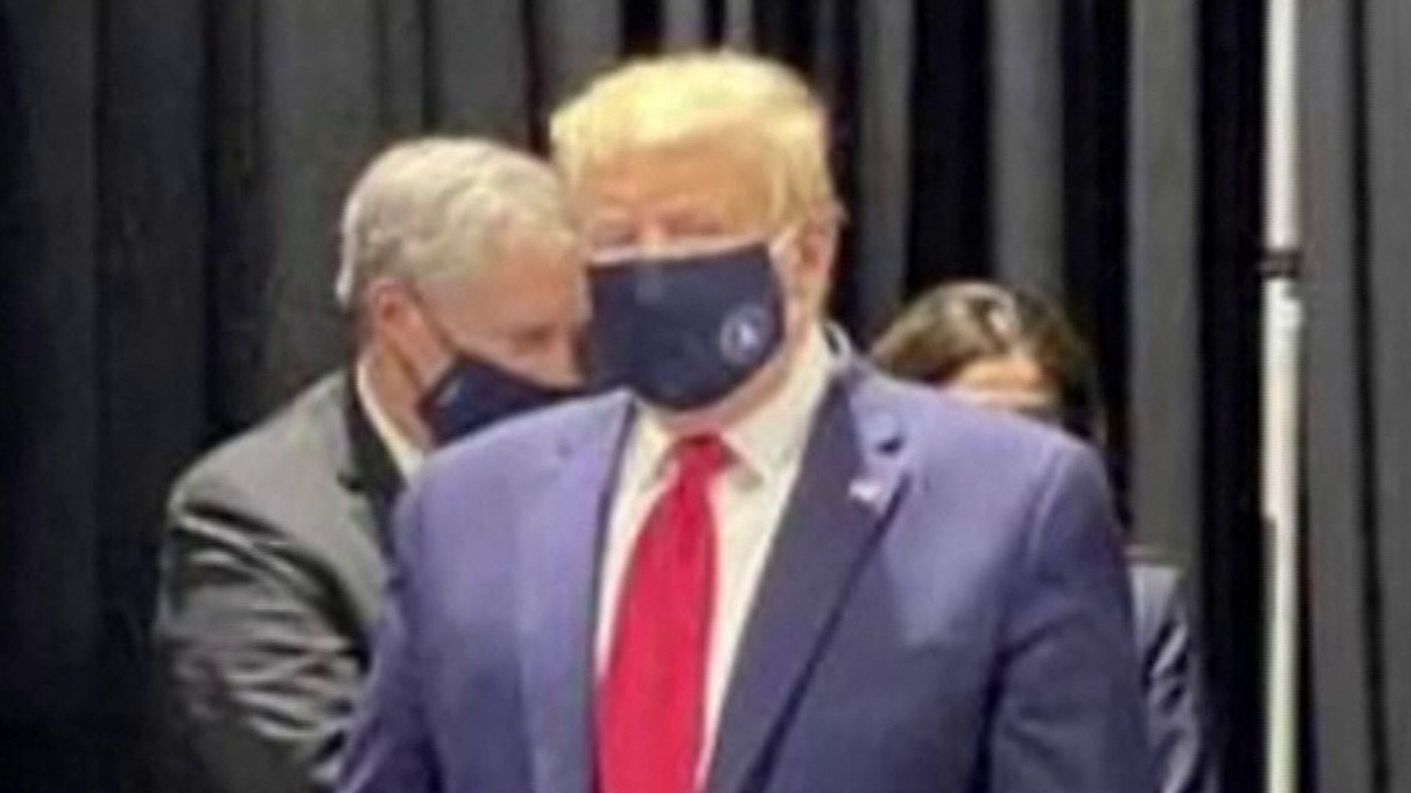 Coronavirus Donald Trump Seen Wearing A Face Mask On Visit To Ford Plant In Michigan Us News Sky News