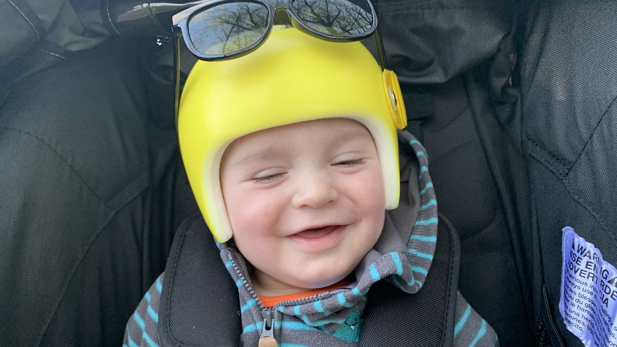 Doorbell video shows delivery driver praying for ill baby at risk of