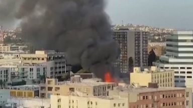 Firefighters hurt after explosion causes fires in Los Angeles | US News ...