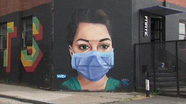 Coronavirus: Artists turn pandemic struggles into street murals | Ents ...