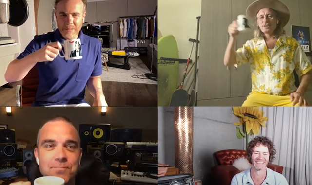 Robbie Williams reunites with Take That for virtual concert during lockdown