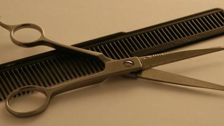 Astronaut Neil Armstrong&#39;s hairdressing scissors and comb are on sale for £25,000. Pic: Paul Fraser Collectibles