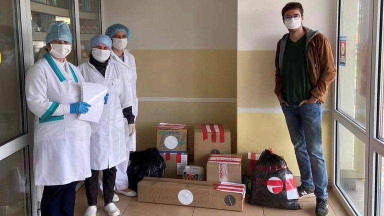 Health care facilities in Belarus have had to rely on charities for PPE. Pic: BYCOVID19