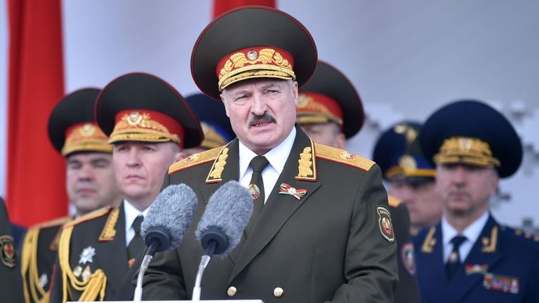 Belarus&#39; President Alexander Lukashenko said he had no choice but to hold the parade