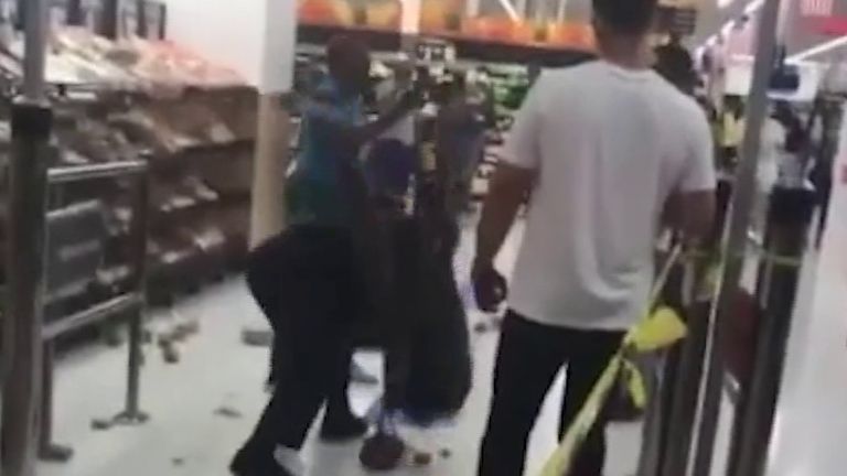 Off-duty police officer slams woman to ground in supermarket