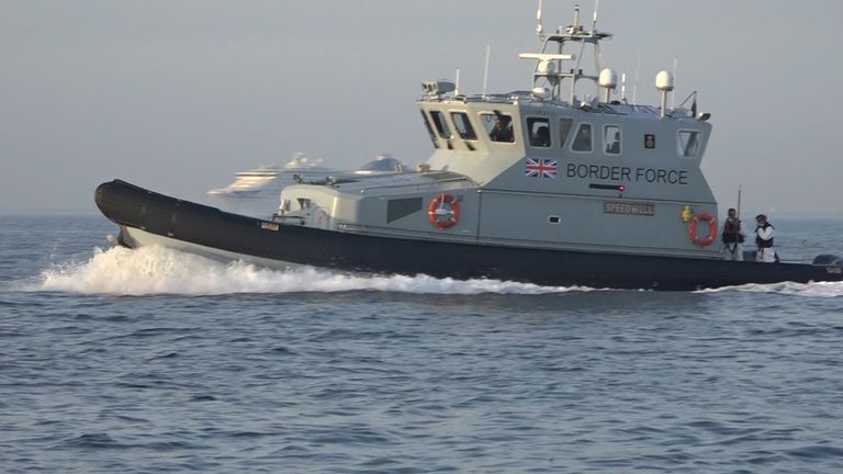 The UK Border Force patrols the waters